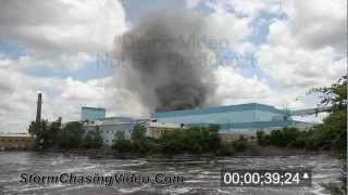 5282012 Sartell MN Verso Paper Mill Fire Stock Footage [upl. by Nitniuq]