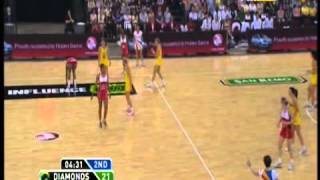 Netball Diamonds v England Quad Series 2012 Game 1 [upl. by Ninnetta425]