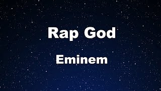 Karaoke♬ Rap God  Eminem 【No Guide Melody】 Instrumental [upl. by Airetak910]