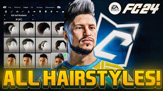 ALL HAIRSTYLES amp FACIAL HAIR  EA SPORTS FC 24 Clubs [upl. by Terti327]