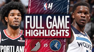 Portland Trail Blazers vs Minnesota Timberwolves  Full Highlights  November 8 202425 NBA Season [upl. by Cary]