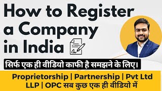 How to Register a Company in India  How to Register Startup Company in India  Company Registration [upl. by Cestar]