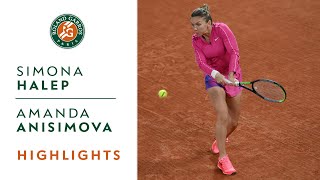 Simona Halep vs Amanda Anisimova  Round 3 Highlights I RolandGarros 2020 [upl. by Walworth]