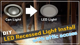 How to Install Recessed LED Light  Replacing Old Can Lights [upl. by Maryjo]