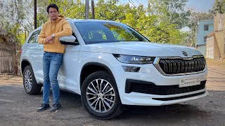 2022 Skoda Kodiaq Facelift Real Life Review  Worth Buying Over Fortuner [upl. by Glynnis]