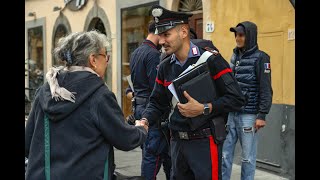 Firenze Carabinieri controllo del territorio centro storico [upl. by Ahsemo]