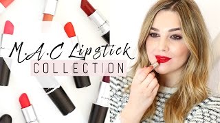 MAC Lipstick Collection amp Swatches  I Covet Thee [upl. by Enaxor]