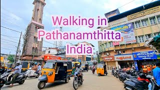 Walking in Pathanamthitta Kerala India  Indian Walking Tour  4K [upl. by Annauqal]