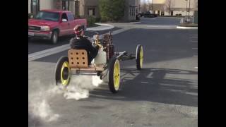 First drive around the building in the steam car [upl. by Yde]