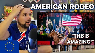 European Reacts to American RODEO TEXAS [upl. by Sampson]