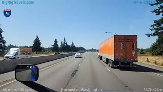 BigRigTravels LIVE  Lakewood WA to Troutdale OR 7623 953 AM [upl. by Elatnahs236]