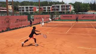 Serena Williams vs Mathys Erhard Tennis Practice at The Academy [upl. by Ettesel987]