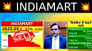 INDIAMART SHARE 🇮🇳 INDIAMART SHARE NEWS TODAY  INDIAMART SHARE LATEST NEWS 🇮🇳 [upl. by Luoar]