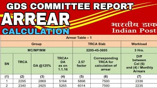 GDS ARREAR CALCULATION 2017 GRAMIN DAK SEVAK POSTAL GDS POST OFFICE GDS [upl. by Earesed263]