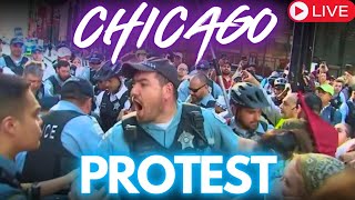 MASSIVE PROTEST Chicago DNC Arrests LIVE [upl. by Muslim551]