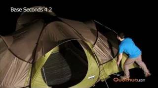 Quechua base seconds 42 hoe stel je de tent best op [upl. by Gratianna]