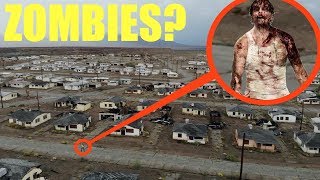 you wont believe what my drone found at this secret desert abandoned Zombie apocalypse ghost town [upl. by Domph]