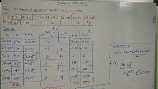 BUSINESS STATISTICS STANDARD DEVIATION [upl. by Gibun]