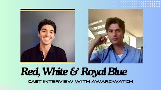 Nicholas Galitzine and Taylor Zakhar Perez TALK Red White amp Royal Blue with AwardsWatch [upl. by Nylyaj]