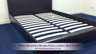 Birlea Brooklyn Brown Faux Leather Bed Frame [upl. by Iahc]