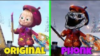 Masha and The Bear  Original Song VS Masha Phonk Brazilian Phonk Tiktok Viral Remix 2024 [upl. by Hoshi224]