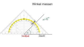 Winkel mit dem Geodreieck messen [upl. by Mulligan929]