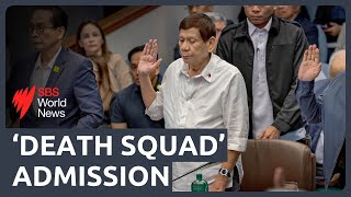 Philippines exPresident Duterte admits to drug war death squad [upl. by Ednalrim619]