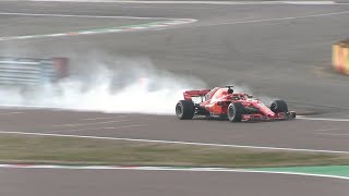 Robert Shwartzman Test Ferrari SF71H at Fiorano Circuit  26012022 [upl. by Eednam]