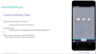 Custom Snackbar Message Android 40 [upl. by Hardden]