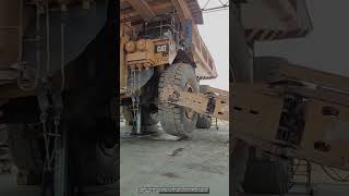 Changing the wheel of a gigantic quarry truck [upl. by Nosille]