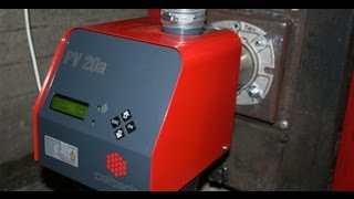 Pelltech PV 20a  гранульная горелка  granulu deglis  pellet burner [upl. by Pitchford]