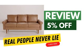 Ainsley 73 Faux Leather Sofa Review  Steelside  Wayfair  Never Lie  Habib 1 Reviews [upl. by Esile]