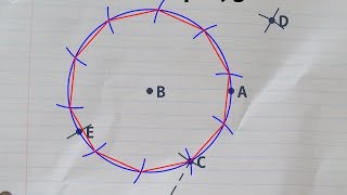 Constructing a regular decagon inside a circle [upl. by Stoneham]