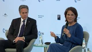 Secretary Blinken in a moderated discussion with German Foreign Minister Annalena Baerbock [upl. by Noteloc]