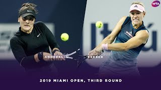 Bianca Andreescu vs Angelique Kerber  2019 Miami Open Third Round  WTA Highlights [upl. by Patsy410]