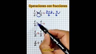 Operaciones de fraccionesAprende Matemática [upl. by Loomis]