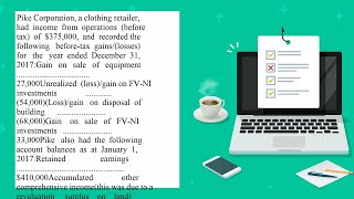 Pike Corporation a clothing retailer had income from operations before tax of 375 000 and recorde [upl. by Demodena]