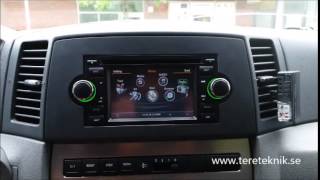 Jeep grand chrokee bilstereo montering dvd bilnavigator [upl. by Ainsworth]