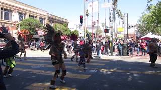 Xiuhcoatl Danza Azteca Cesar Chavez Holiday Parade 2018 Mission District San Francisco California [upl. by Jr]