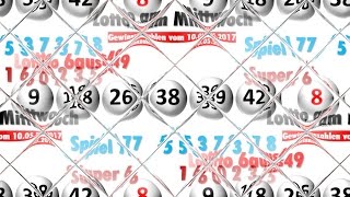 Lotto Ziehung am Mittwoch  Lottozahlen vom 10052017 [upl. by Ammadis307]