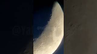 Moon through my telescope shorts moon astrophotography space [upl. by Leola]