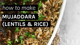 Mujadara Recipe How to Make Lebanese Lentil amp Rice [upl. by Elocel821]