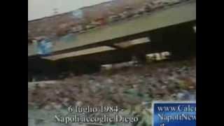 Diego Maradona unveiled at the Stadio San Paolo in front of 70k Napoli fans on 6 July 1984 [upl. by Gnay]