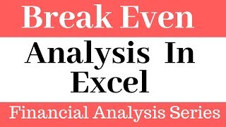 How To Do Break Even Analysis in Excel Hindi [upl. by Shelly]