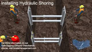 Instaling Hydraulic Shoring [upl. by Zoara796]