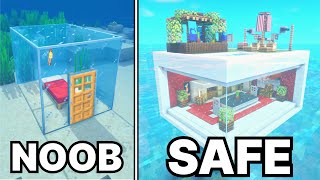 Minecraft How To Build Simple Underwater Starter House 6 Minutes [upl. by Irena]