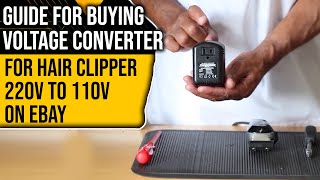 Guide for buying voltage converter for hair clipper 220v to 110v on eBay [upl. by Nylkaj]