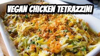 VEGAN KETO CHICKEN PASTA BAKE my take on chicken tetrazzini [upl. by Eellah47]