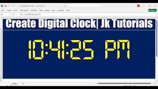 How to Create Digital Clock in Microsoft Excel  Digital Clock in Excel VBA Digital Clock in Excel [upl. by Nonnerb]