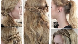 Tutoriel 5 Coiffure Simples amp Rapides  Cheveux Ondulés [upl. by Bonine]